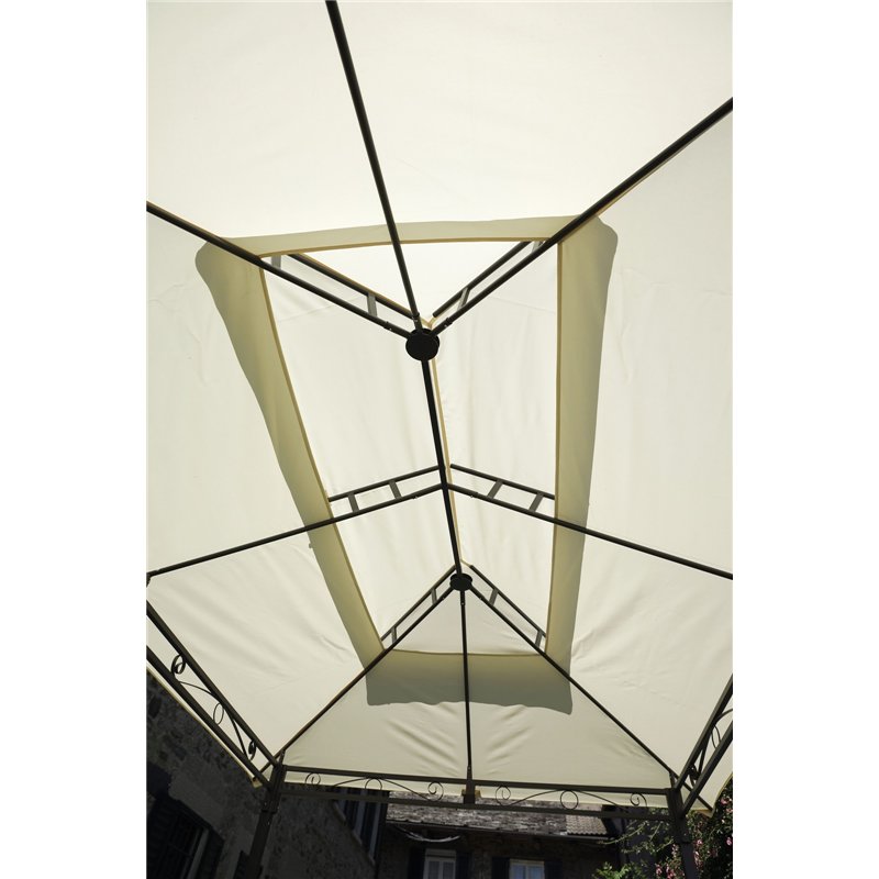 Greenwood Gazebo Illinois In Ferro 3x2 mt Ecru' - Antracite