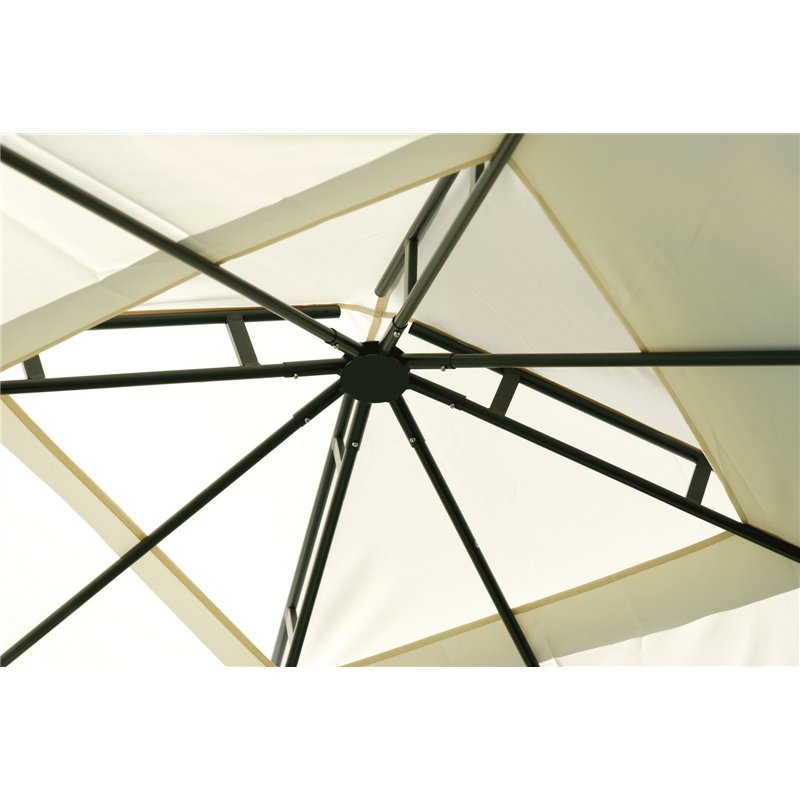 Greenwood Illinois Iron Gazebo 3x3 m Ecru - Anthracite