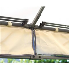 Gazebo Oregon In Ferro 3x3 m- Sabbia - Antracite