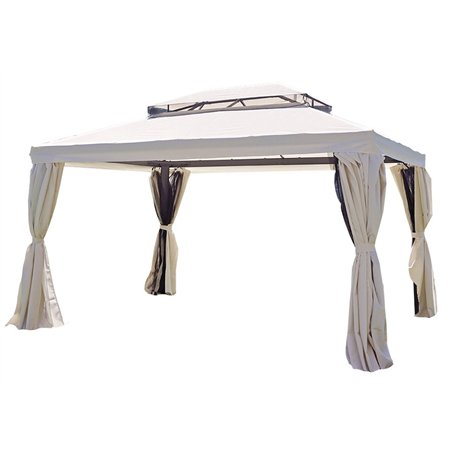 Gazebo Nebraska In Alluminio 3x4 mt Ecru' - Antracite