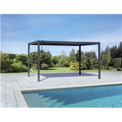 Pergola New Mexico In Alluminio E Acciaio 3x4 m- Antracite
