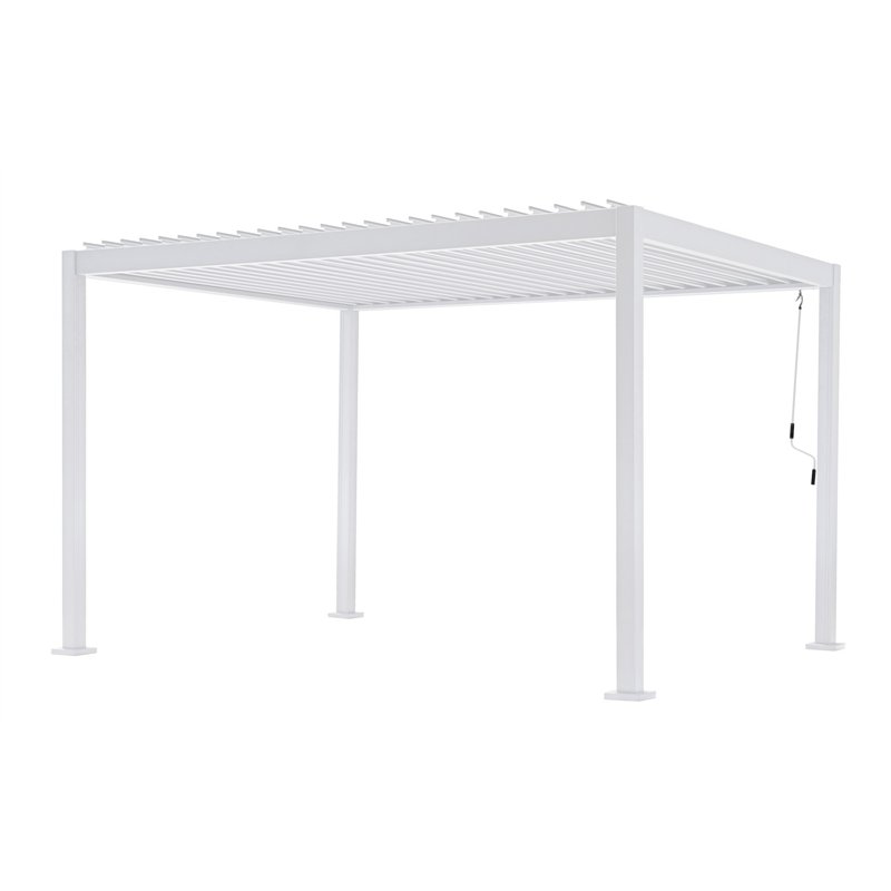 Greenwood Texas Pergola in Aluminum 3x4 mt White