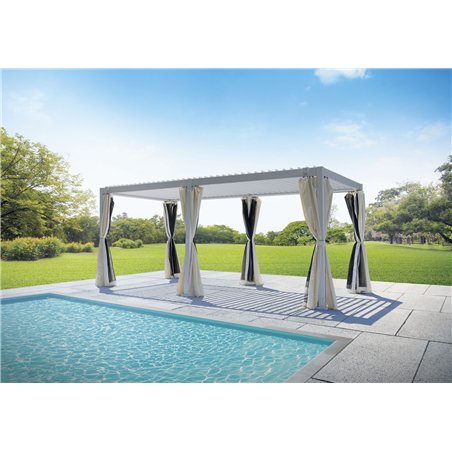 Pergola Texas In Alluminio 3x6 mt Bianco