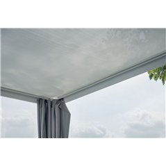 Daybed In Alluminio - Cuscini In Pvc Grigio Chiaro - Bianco