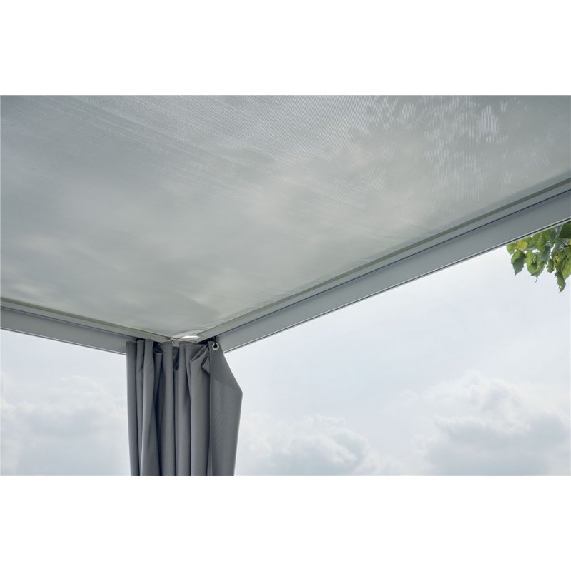 Greenwood Daybed In Alluminio - Cuscini In Pvc Grigio Chiaro - Bianco Greenwood Daybed In Alluminio - Cuscini In Pvc Grigio Chiaro - Bianco