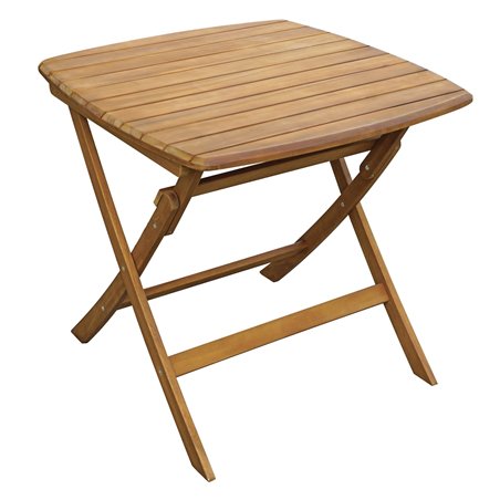 Tavolo da Giardino Piombino In Acacia 80x80 cm - Pieghevole Greenwood