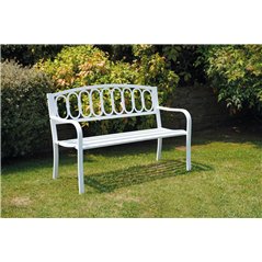 Panca A Due Posti In Ferro E Ghisa - Bianco