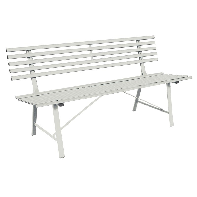 Greenwood Gallipoli Three-Seater Iron Bench - Ivory