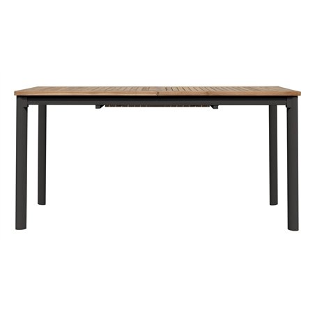 Tavolo Fuerteventura In Alluminio E Teak 150/210x90 - Antracite - Allungabile