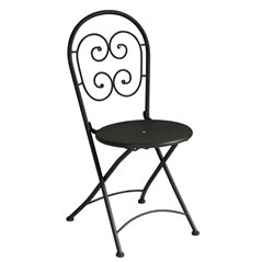 Sedia Orta In Ferro - Antracite - Pieghevole