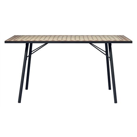 Greenwood 150x90 Iron Mosaic Garden Table - Black