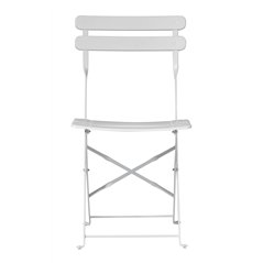 Greenwood Iron Bistro Garden Chair - Ivory - Folding