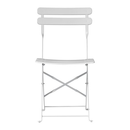 Greenwood Iron Bistro Garden Chair - Ivory - Folding