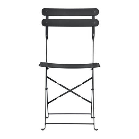 Greenwood Iron Bistro Garden Chair - Anthracite - Folding
