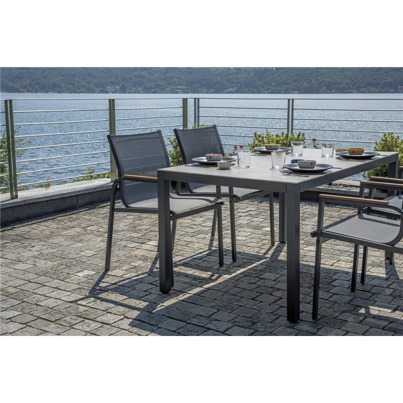 Dining Set da Giardino Tarquinia In Ferro - Antracite Greenwood