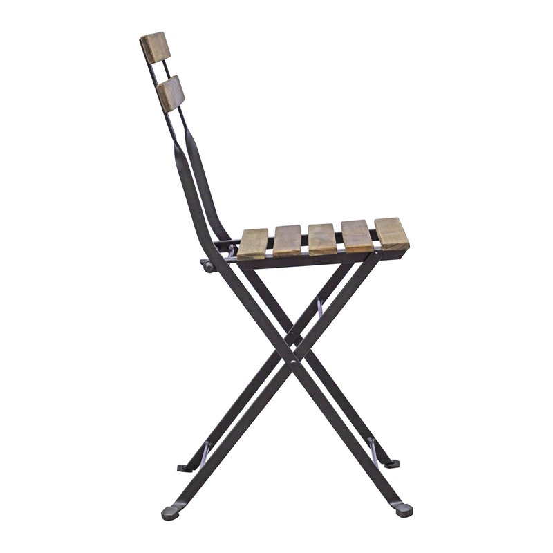 Set da Giardino Bistro' Due Posti In Ferro E Acacia Fsc Scura - Antracite Greenwood