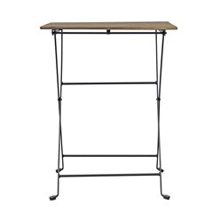 Set Bistro' Due Posti In Ferro E Acacia Fsc Scura - Antracite