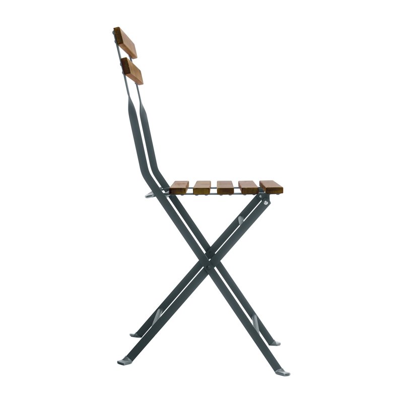 Set da Giardino Bistro' Deluxe Due Posti In Ferro E Acacia Fsc - Antracite Greenwood