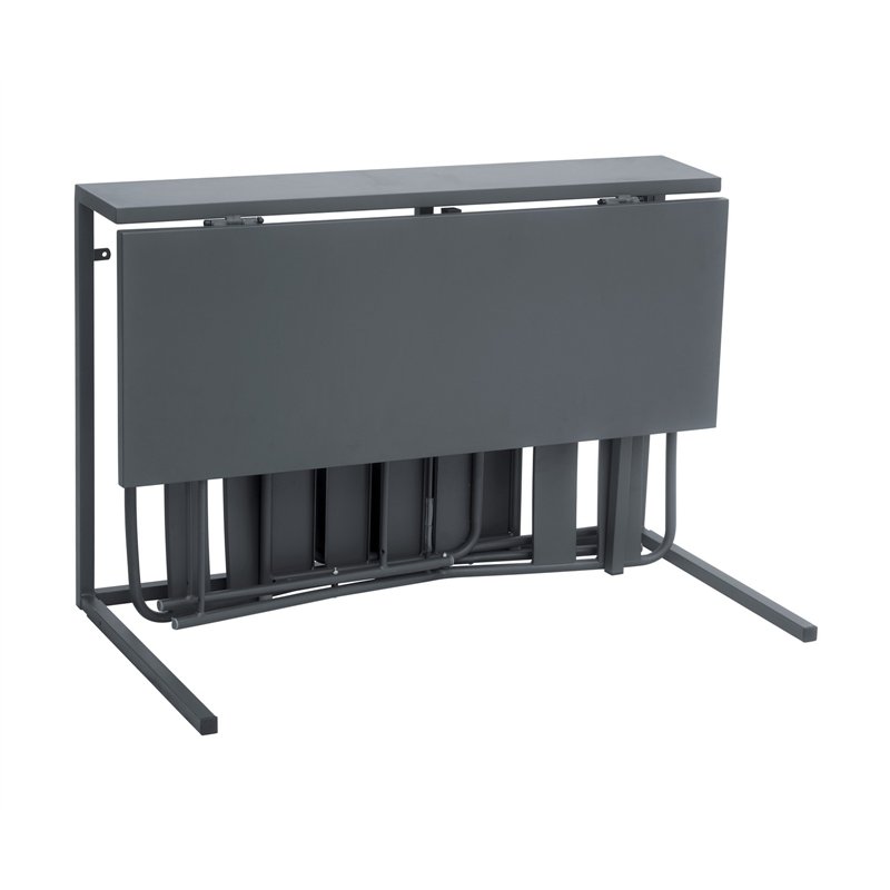 Greenwood Balcony Set In Ferro 100x50 cm - Antracite