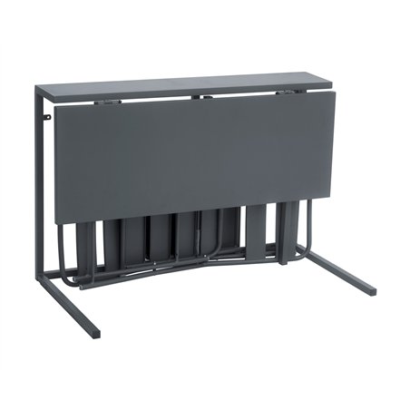 Greenwood Balcony Set In Ferro 100x50 cm - Antracite