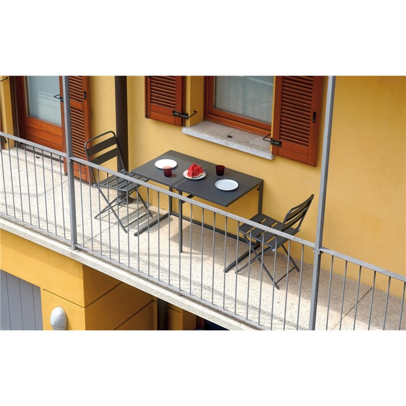 Balcony Set da Giardino In Ferro 100x50 cm - Antracite Greenwood