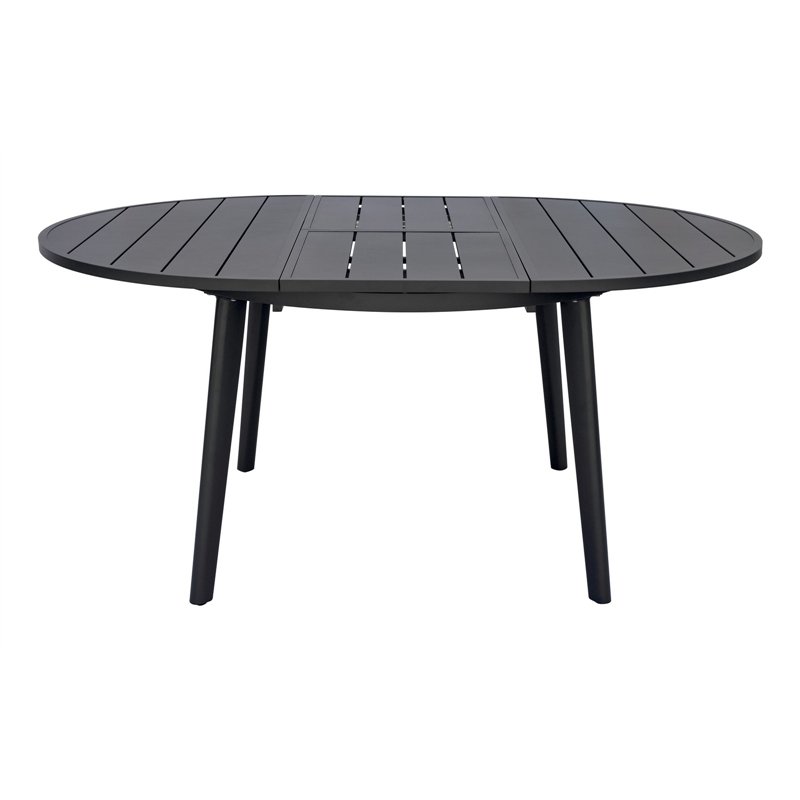 Greenwood Tropea Extendable Aluminum Garden Table Ø120/170 cm - Anthracite