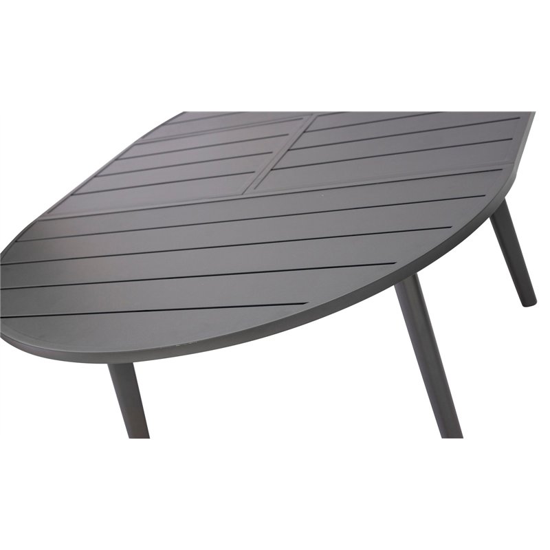 Tavolo da Giardino Tropea In Alluminio Allungabile Ø120/170 cm - Antracite Greenwood