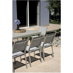 Tavolo Naxos In Alluminio Allungabile 160/240x90 cm - Creta