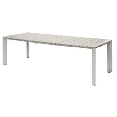 Tavolo Nettuno In Alluminio 200/300x100 cm - Creta - Allungabile