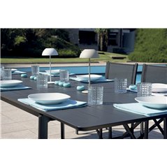 Tavolo San Donato In Alluminio 160/240x102 cm - Antracite - Allungabile