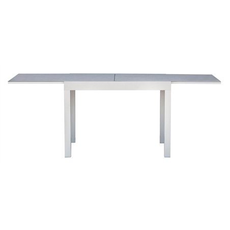 Tavolo Spalato In Alluminio 104/208x75 cm - Bianco - Allungabile