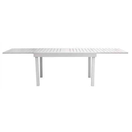 Tavolo Montecatini In Alluminio 135/270x90,5 cm - Bianco - Allungabile