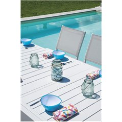 Tavolo Montecatini In Alluminio 135/270x90,5 cm - Bianco - Allungabile