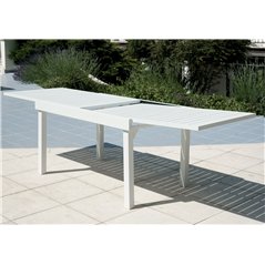 Tavolo Montecatini In Alluminio 135/270x90,5 cm - Bianco - Allungabile