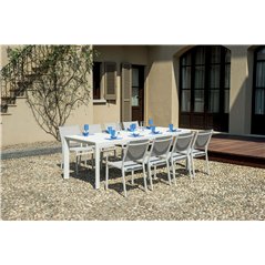 Tavolo da Giardino Naxos In Alluminio Allungabile 160/240x90 cm - Bianco Greenwood