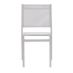 Sedia Pola In Alluminio - Textilene Grigio Chiaro - Creta
