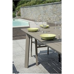 Tavolo San Donato Allungabile In Alluminio - Tortora