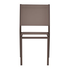 Sedia Elba In Alluminio - Textilene Cioccolato - Cioccolato