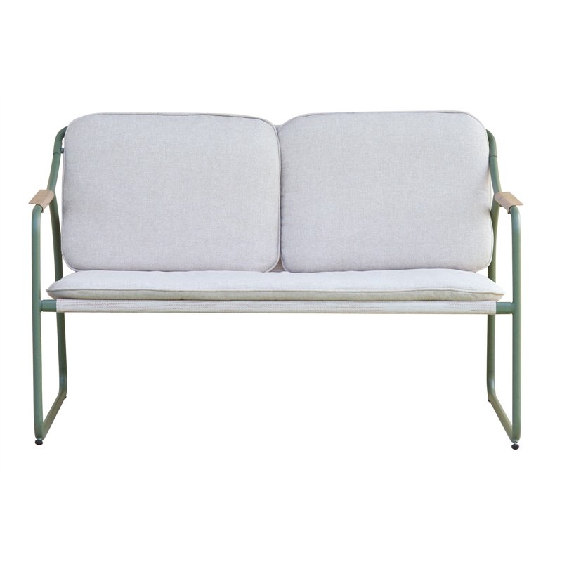 Greenwood Set Tinos In Ferro - Textilene Ecru' - Verde