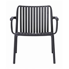 Greenwood Valencia Balcony Set Armchair in Polypropylene with Fiberglass - Anthracite