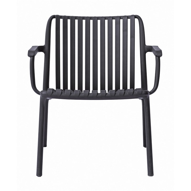 Greenwood Garden Armchair for Valencia Balcony Set in Fibreglass-Reinforced Polypropylene - Anthracite