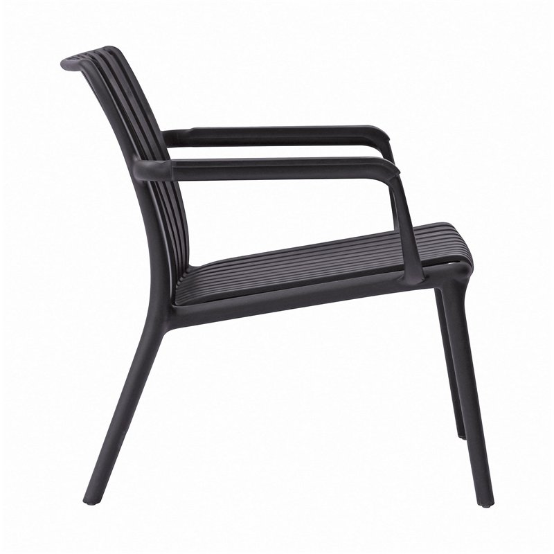 Greenwood Garden Armchair for Valencia Balcony Set in Fibreglass-Reinforced Polypropylene - Anthracite