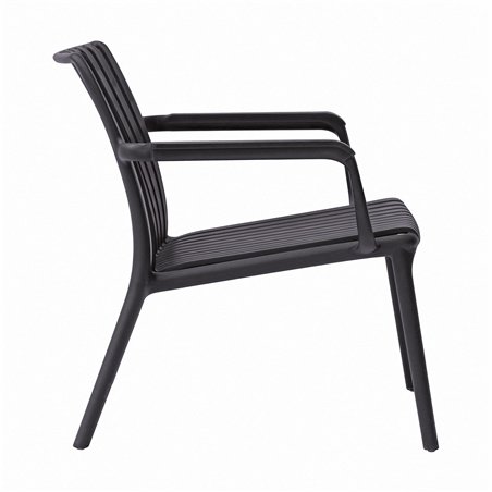 Greenwood Garden Armchair for Valencia Balcony Set in Fibreglass-Reinforced Polypropylene - Anthracite