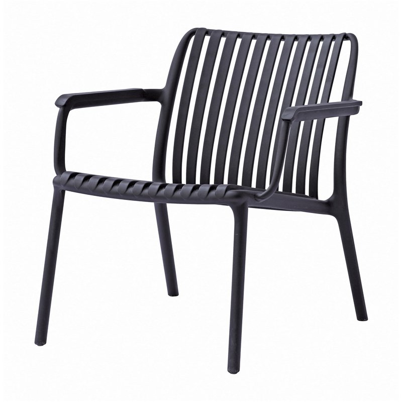 Greenwood Garden Armchair for Valencia Balcony Set in Fibreglass-Reinforced Polypropylene - Anthracite