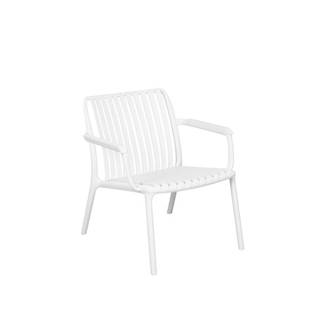 Poltrona Balcony Set Valencia In Polipropilene Con Fibra Di Vetro - Bianco