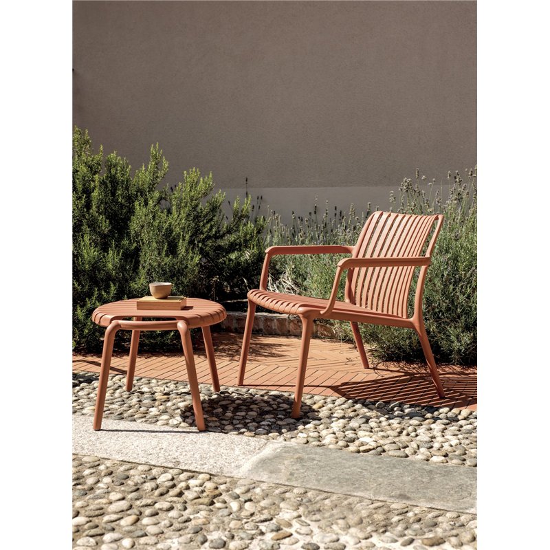 Tavolino da Giardino Balcony Set Valencia In Polipropilene Con Fibra Di Vetro - Mattone Greenwood