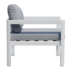 Greenwood Poltrona Coffee Set Marsiglia In Alluminio - Bianco