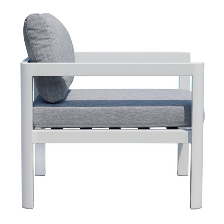 Greenwood Poltrona Coffee Set Marsiglia In Alluminio - Bianco