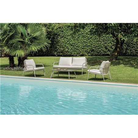Set Montpellier In Alluminio - Corda Beige - Creta