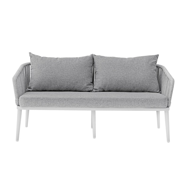 Greenwood Set Alicante In Alluminio - Corda Grigia - Bianco